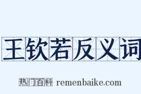 王钦若反义词是什么意思的图片